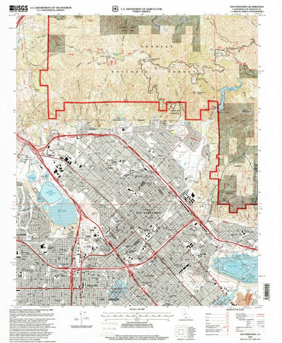 United States Geological Survey San Fernando, CA (1995, 24000-Scale) digital map