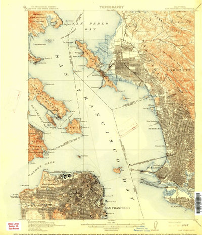 United States Geological Survey San Francisco, CA (1915, 62500-Scale) digital map