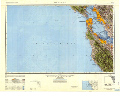 United States Geological Survey San Francisco, CA (1947, 250000-Scale) digital map