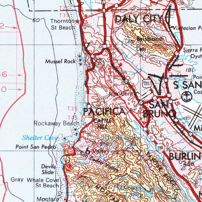 United States Geological Survey San Francisco, CA (1956, 250000-Scale) digital map
