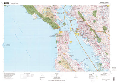 United States Geological Survey San Francisco, CA (1978, 100000-Scale) digital map