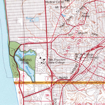 United States Geological Survey San Francisco, CA (1978, 100000-Scale) digital map