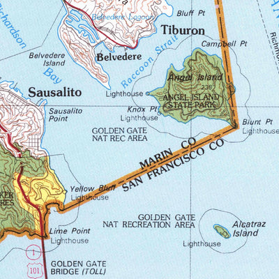 United States Geological Survey San Francisco, CA (1978, 100000-Scale) digital map