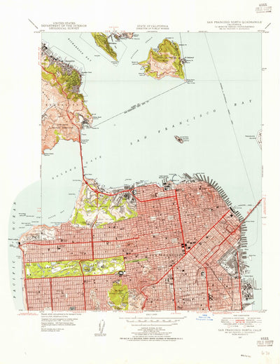 United States Geological Survey San Francisco North, CA (1947, 24000-Scale) digital map