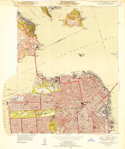 United States Geological Survey San Francisco North, CA (1950, 24000-Scale) digital map