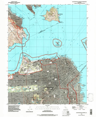 United States Geological Survey San Francisco North, CA (1993, 24000-Scale) digital map