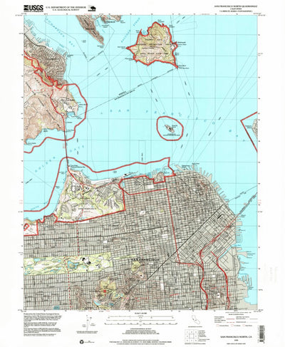 United States Geological Survey San Francisco North, CA (1995, 24000-Scale) digital map