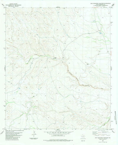 United States Geological Survey San Francisco Shutups, TX (1983, 24000-Scale) digital map