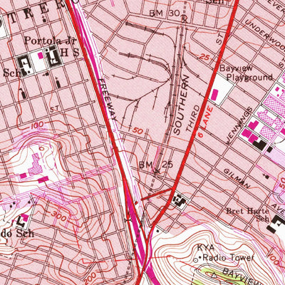 United States Geological Survey San Francisco South, CA (1956, 24000-Scale) digital map