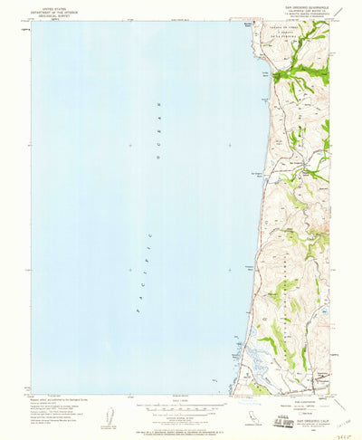 United States Geological Survey San Gregorio, CA (1955, 24000-Scale) digital map