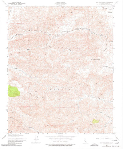 United States Geological Survey San Guillermo Mountain, CA (1943, 24000-Scale) digital map