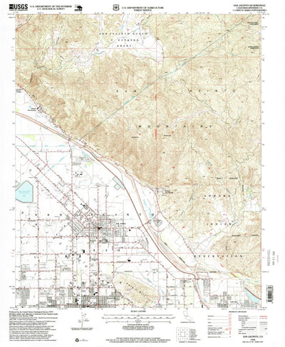 United States Geological Survey San Jacinto, CA (1996, 24000-Scale) digital map