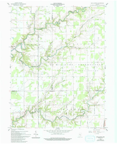 United States Geological Survey San Jacinto, IN (1959, 24000-Scale) digital map