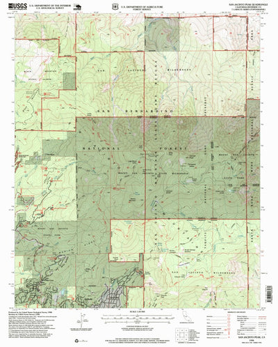 United States Geological Survey San Jacinto Peak, CA (1996, 24000-Scale) digital map