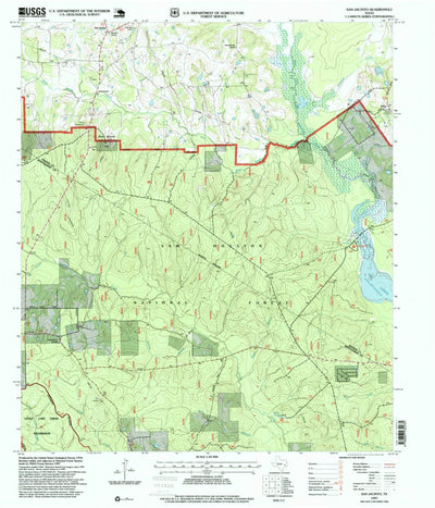 United States Geological Survey San Jacinto, TX (1997, 24000-Scale) digital map