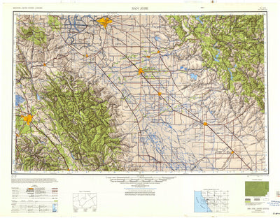 United States Geological Survey San Jose, CA (1947, 250000-Scale) digital map