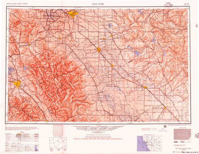United States Geological Survey San Jose, CA (1956, 250000-Scale) digital map