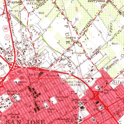 United States Geological Survey San Jose, CA (1961, 62500-Scale) digital map