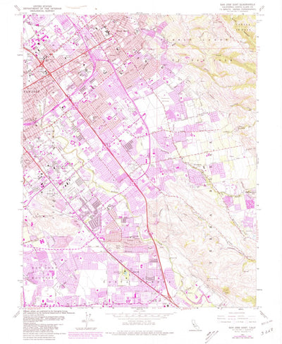 United States Geological Survey San Jose East, CA (1961, 24000-Scale) digital map