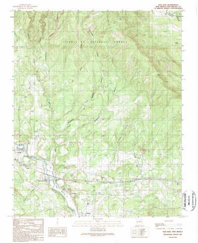 United States Geological Survey San Jose, NM (1989, 24000-Scale) digital map