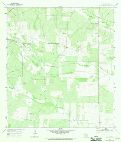 United States Geological Survey San Jose, TX (1968, 24000-Scale) digital map