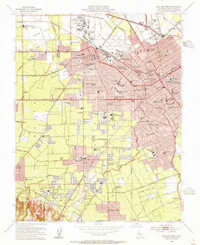 United States Geological Survey San Jose West, CA (1953, 24000-Scale) digital map