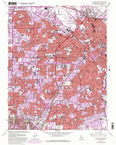 United States Geological Survey San Jose West, CA (1961, 24000-Scale) digital map