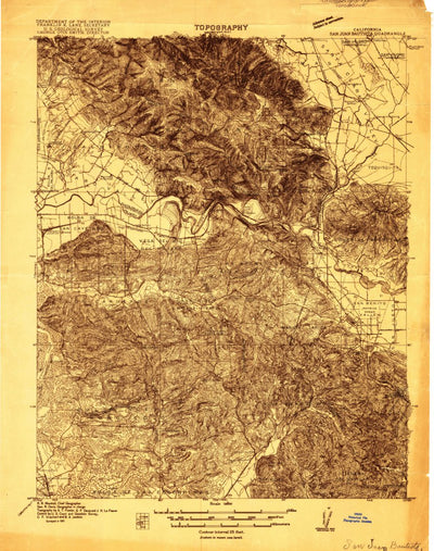 United States Geological Survey San Juan Bautista, CA (1915, 48000-Scale) digital map