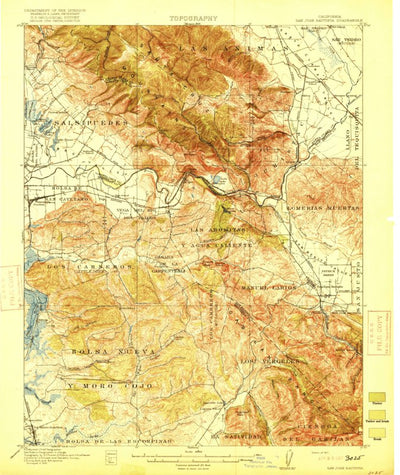 United States Geological Survey San Juan Bautista, CA (1917, 62500-Scale) digital map
