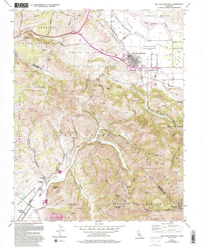 United States Geological Survey San Juan Bautista, CA (1955, 24000-Scale) digital map
