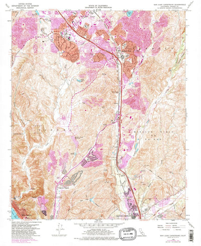 United States Geological Survey San Juan Capistrano, CA (1968, 24000-Scale) digital map