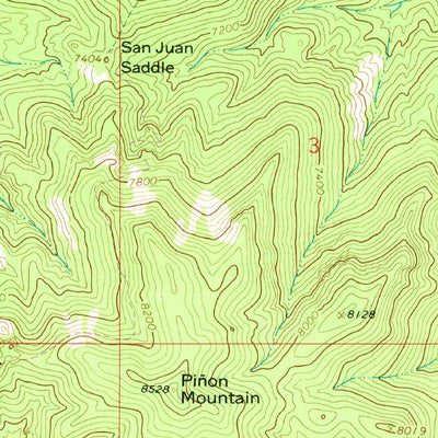 United States Geological Survey San Juan Peak, NM (1964, 24000-Scale) digital map