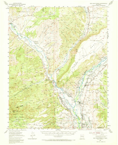 United States Geological Survey San Juan Pueblo, NM (1953, 62500-Scale) digital map