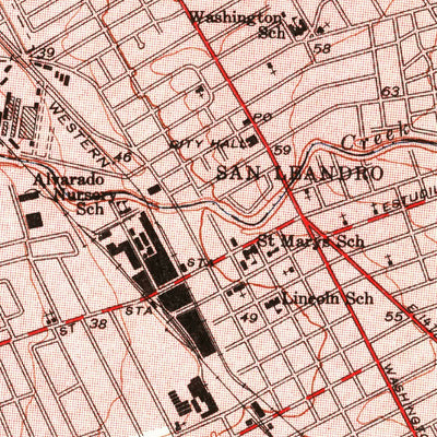 United States Geological Survey San Leandro, CA (1947, 24000-Scale) digital map