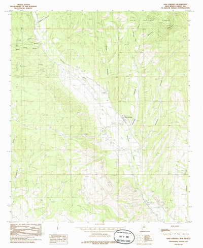 United States Geological Survey San Lorenzo, NM (1985, 24000-Scale) digital map