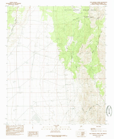 United States Geological Survey San Lorenzo Spring, NM (1985, 24000-Scale) digital map