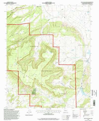 United States Geological Survey San Lucas Dam, NM (1995, 24000-Scale) digital map