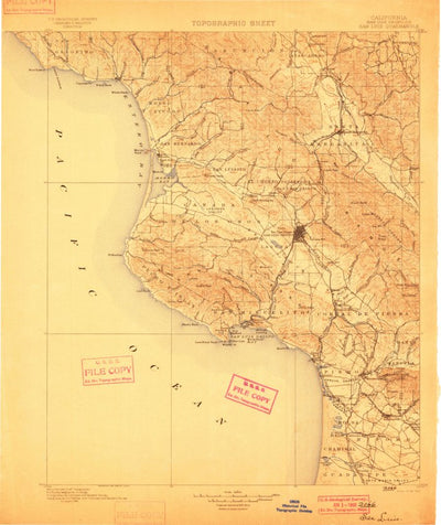 United States Geological Survey San Luis, CA (1900, 125000-Scale) digital map
