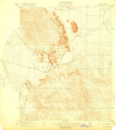 United States Geological Survey San Luis Dam, CA (1922, 31680-Scale) digital map