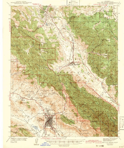 United States Geological Survey San Luis Obispo, CA (1942, 62500-Scale) digital map