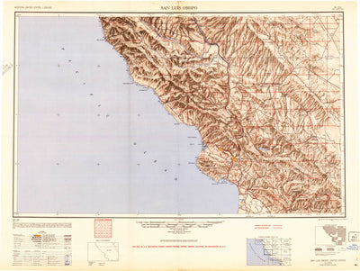 United States Geological Survey San Luis Obispo, CA (1948, 250000-Scale) digital map
