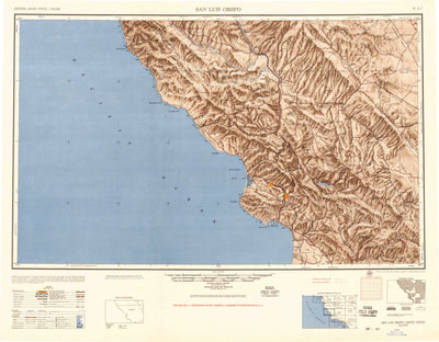 United States Geological Survey San Luis Obispo, CA (1957, 250000-Scale) digital map