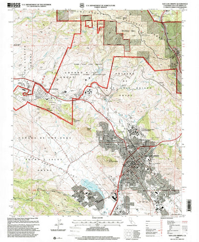 United States Geological Survey San Luis Obispo, CA (1995, 24000-Scale) digital map