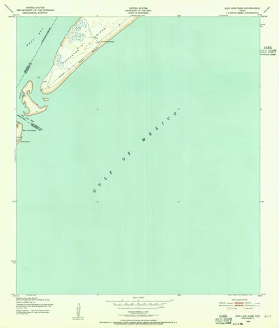 United States Geological Survey San Luis Pass, TX (1943, 24000-Scale) digital map