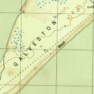 United States Geological Survey San Luis Pass, TX (1943, 31680-Scale) digital map