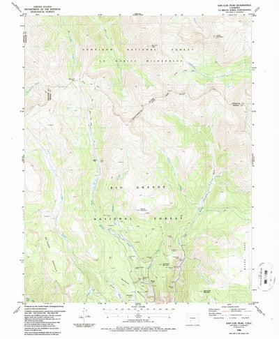 United States Geological Survey San Luis Peak, CO (1986, 24000-Scale) digital map