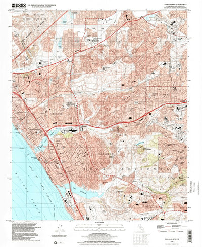 United States Geological Survey San Luis Rey, CA (1997, 24000-Scale) digital map