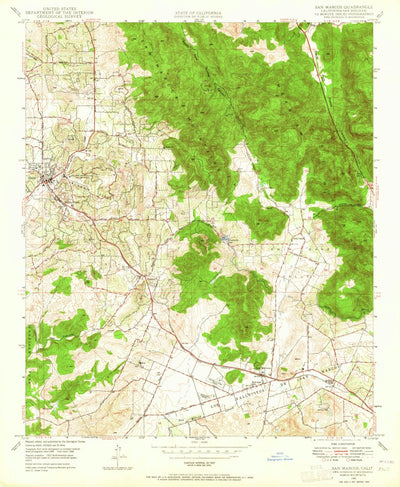 United States Geological Survey San Marcos, CA (1948, 24000-Scale) digital map