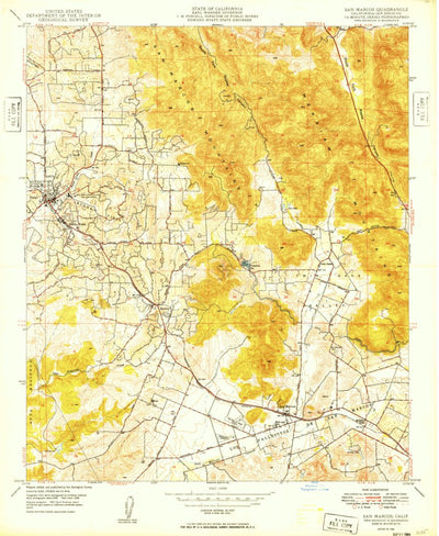 United States Geological Survey San Marcos, CA (1949, 24000-Scale) digital map