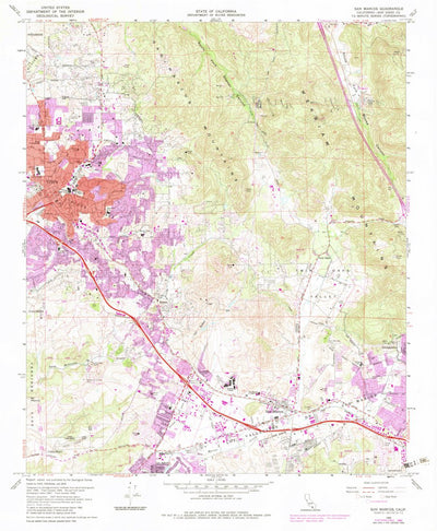 United States Geological Survey San Marcos, CA (1968, 24000-Scale) digital map